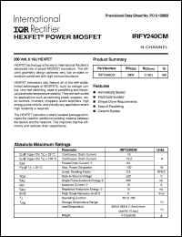 IRFY240CM datasheet: HEXFET power mosfet IRFY240CM