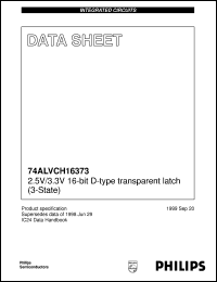 74ALVCH16373DGG datasheet: 2.5 V / 3.3 V 16-bit D-type transparent latch (3-State) 74ALVCH16373DGG
