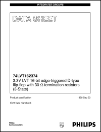 74LVT162374 datasheet: 3.3 V LVT 16-bit edge-triggered D-type flip-flop with 30 Ohm termination resistors (3-State) 74LVT162374