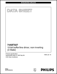 74ABT827PW datasheet: 10-bit buffer/line driver, non-inverting (3-State) 74ABT827PW