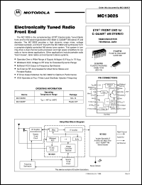 MC13025P datasheet: Electronically tuned radio front end MC13025P