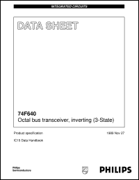 N74F640N datasheet: Octal bus transceiver, inverting (3-State) N74F640N