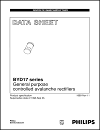 BYD17K datasheet: General purpose controlled avalanche rectifiers BYD17K