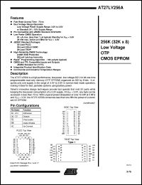 AT27LV256A-12JC datasheet: 256K(32K x 8) low voltage OTP CMOS EPROM AT27LV256A-12JC