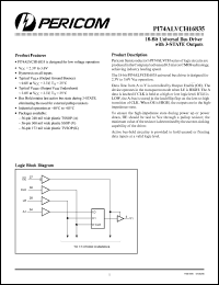 PI74ALVCH16835A datasheet: 18-bit universal bus driver with 3-state outputs PI74ALVCH16835A