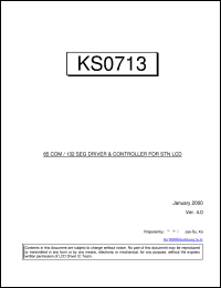 KS0678 datasheet: 6 bit 420 channel TFT-LCD source driver KS0678