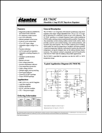 EL7563CM-T13 datasheet: Monolithic 4 Amp DC:DC step-down regulator EL7563CM-T13