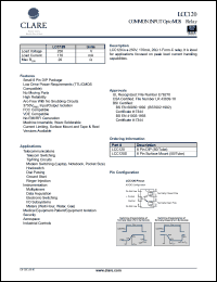 LCC120S datasheet: Common input optoMOS relay LCC120S