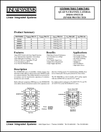 SD5000I datasheet: Quad N-channel lateral DMOS switch zener protected SD5000I