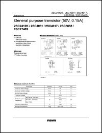 2SC5658 datasheet: 50V, 0.15A general purpose transistor 2SC5658