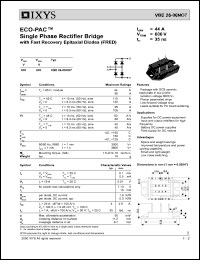 VBE26-06NO7 datasheet: 600V ECO-PAC single phase rectifier bridge VBE26-06NO7
