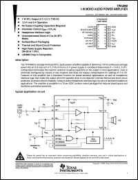 TPA4860D datasheet:  1-W MONO AUDIO POWER AMPLIFIER TPA4860D