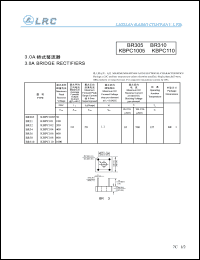 KBPC104 datasheet: 400 V, 3 A, bridge rectifier KBPC104