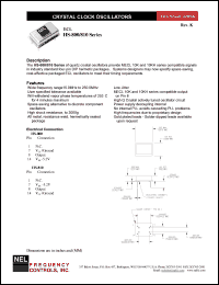 HS800 datasheet: 5 V, +/-100 ppm, ECL crystal clock oscillator HS800