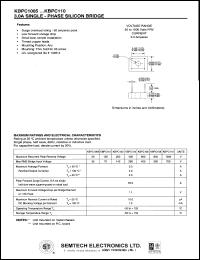 KBPC104 datasheet: 400 V, 3 A single-phase silicon bridge KBPC104