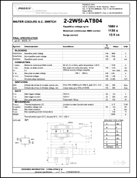2-2W5I-AT804S16 datasheet: 1600 V, 1120 A, 12.5 kA water cooled A.C.switch 2-2W5I-AT804S16