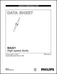 BA221 datasheet: 30 V, high-speed diode BA221