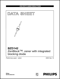 BZD142-68 datasheet: 68 V, 10 mA, zenblock; zener with integrated blocking diode BZD142-68