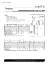 SLP-3130C-81 datasheet: Infrared LED ?5mm yelloe-green contact type LED lamp SLP-3130C-81