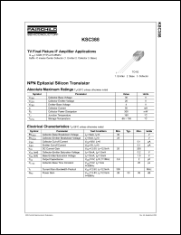 KSC388 datasheet: NPN Epitaxial Silicon Transistor KSC388