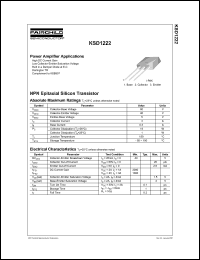 KSD1222 datasheet: NPN Epitaxial Silicon Transistor KSD1222