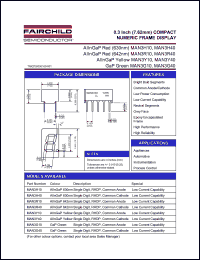 MAN3H40 datasheet: 0.3 Inch (7.62mm) COMPACT LOW CURRENT NUMERIC FRAME DISPLAY MAN3H40