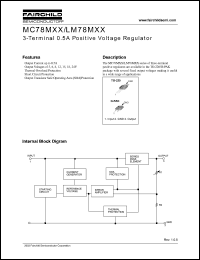 MC78M18 datasheet: 3-Terminal 0.5A Positive Voltage Regulator MC78M18