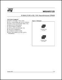 M68AR512D datasheet: 8 MBIT (512K X16) 1.8V ASYNCHRONOUS SRAM M68AR512D