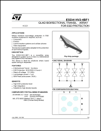ESDA14V2-4BF1 datasheet: QUAD BIDIRECTIONAL TRANSIL ARRAY FOR ESD PROTECTION ESDA14V2-4BF1