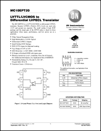 MC10EPT20DR2 datasheet: LVTTL/LVCMOS to Differential LVPECL Translator MC10EPT20DR2