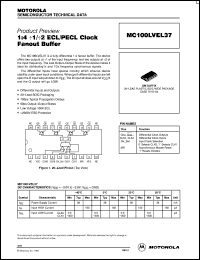 MC100LVEL37DW datasheet: Low Voltage 1:4 Divide by 1/Divide by 2 ECL/PECL Clock Fanout Buffer MC100LVEL37DW