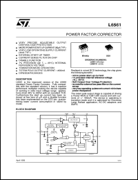 L6561D datasheet: POWER FACTOR CORRECTOR L6561D
