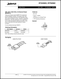 RFG50N05 datasheet: 50A, 50V, 0.022 Ohm, N-Channel Power MOSFETs RFG50N05