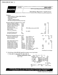 2SC4457 datasheet: NPN triple diffused planar silicon transistor, switching regulator application 2SC4457