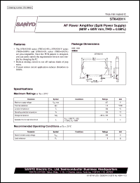 STK4201V datasheet: AF power amplifier (60W + 60W) STK4201V