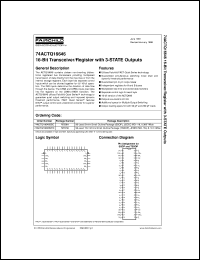 74ACTQ16646CW datasheet:  16-Bit Transceiver/Register with 3-STATE Outputs 74ACTQ16646CW