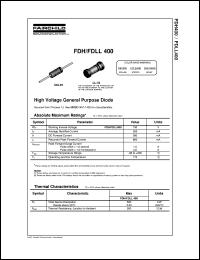 FDH400 datasheet:  High Voltage General Purpose Diode FDH400