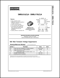 SMBJ22CA datasheet:  600 Watt Transient Voltage Suppressors SMBJ22CA