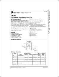 LMC662CM datasheet: CMOS Dual Operational Amplifier LMC662CM