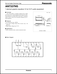 AN7337NS datasheet: 7-element graphic equalizer IC for Hi-Fi audio equipment AN7337NS